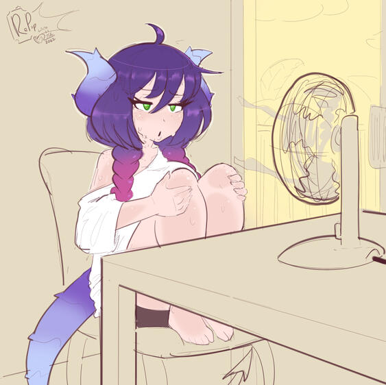Like most, Lillith isn&#39;t so fond of the summer heat. The poor thing needs to stay cool otherwise she&#39;d pass right out!